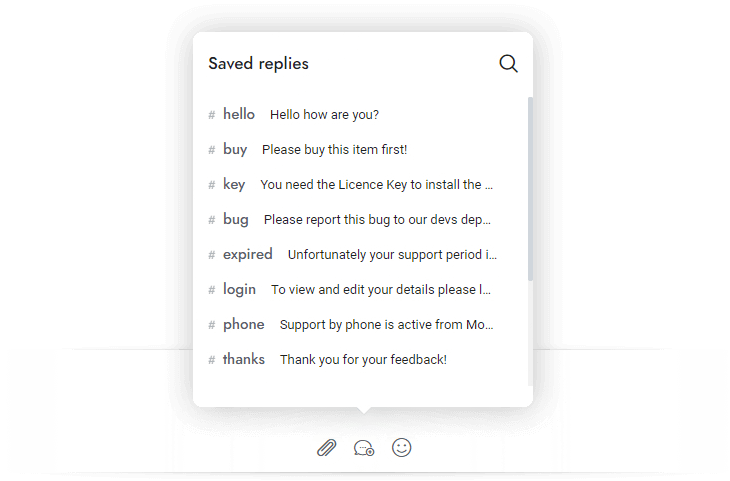 Шаблоны ответов