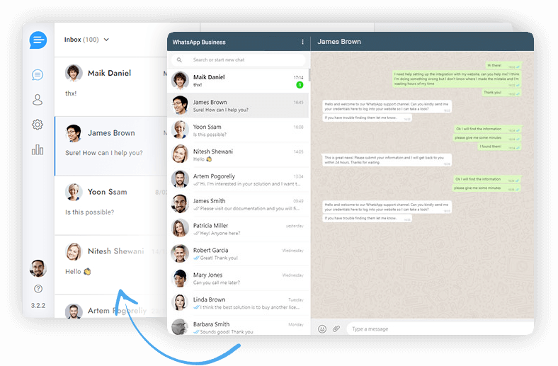 Интеграция чата WhatsApp