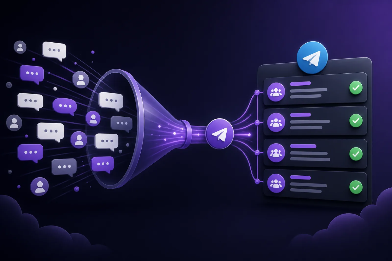 Как не терять заявки с сайта: чат, топики в Telegram и порядок в диалогах
